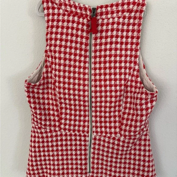 Maeve Red White Tweed Peplum Top Anthropologie - Picture 5 of 8